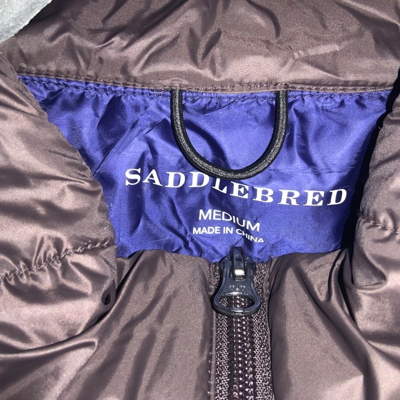 Saddlebred men’s Down puffer Vest Size M zip front zip pockets - Picture 3 of 6